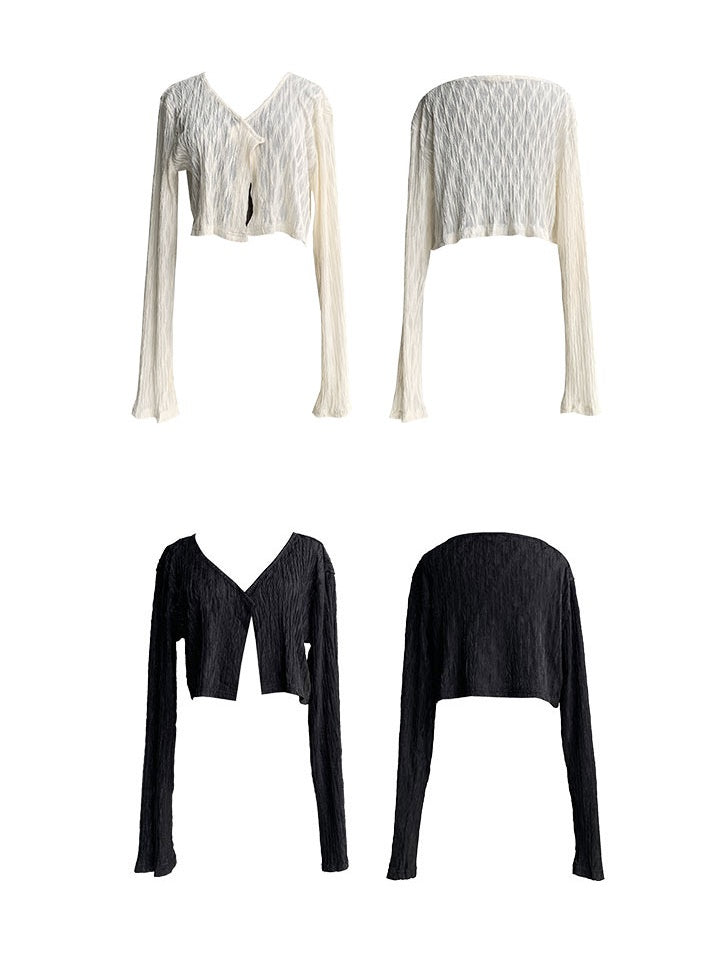 중국 스타일의 인쇄 된 슬리브 스 드레스 & 카디건 셔츠