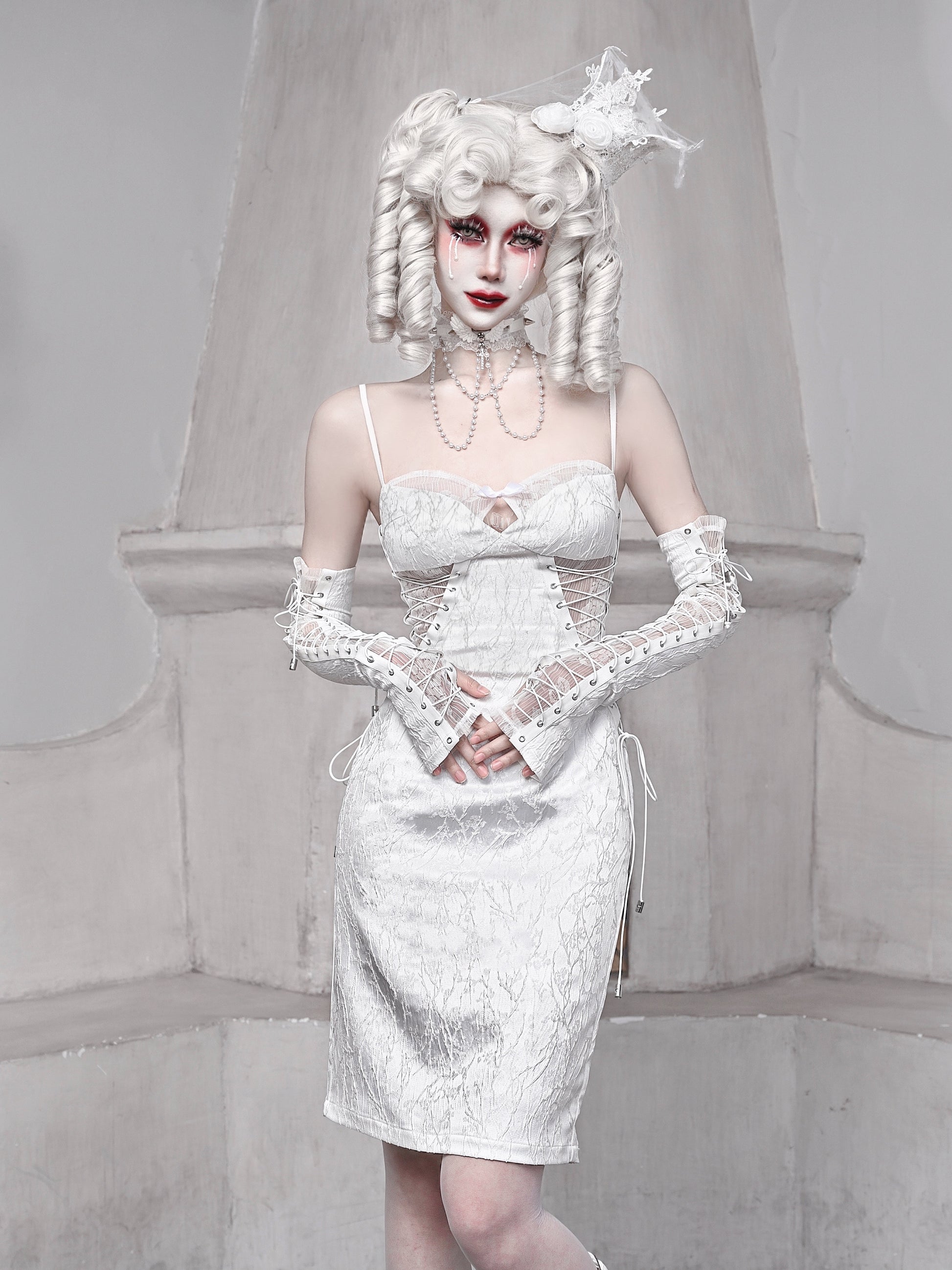 Strap Jacquard Slim Sling Dress