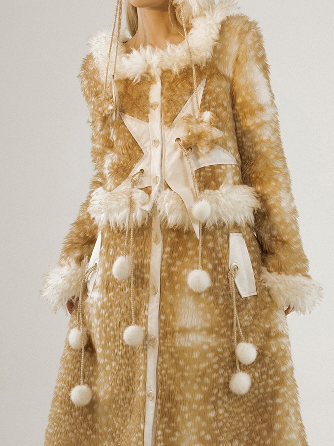 Detachable Two-Wear Furry Long Coat