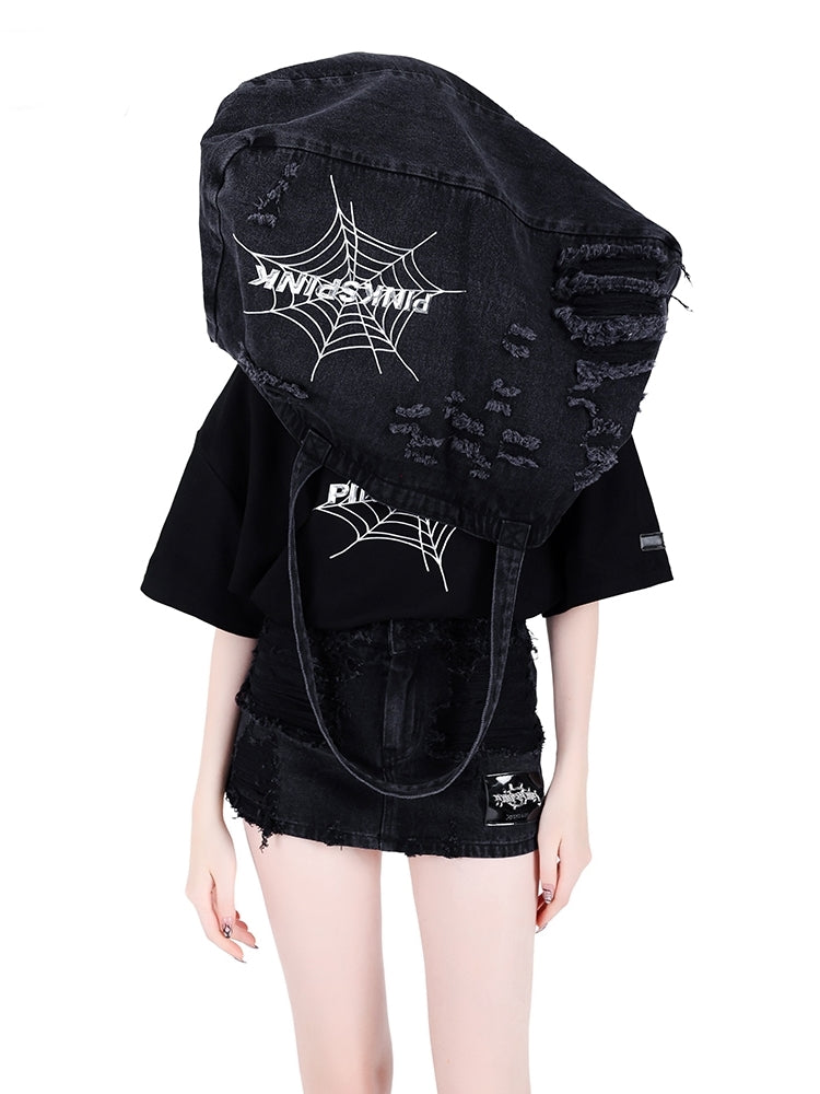 거미 Y2K 데님 백