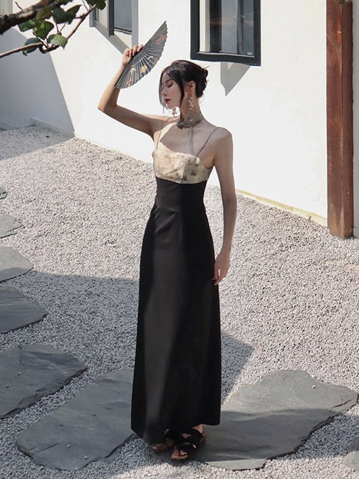 서스펜더 드레스를 인쇄하십시오