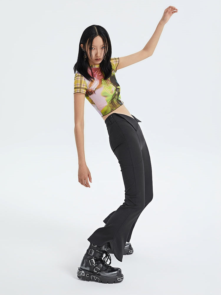 Mesh Stretch Tight BreaThable Short Sleeve Top