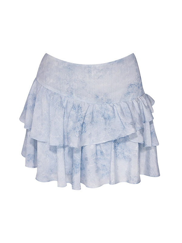 Hanging Neck SleevelessTop & Cake Skirt