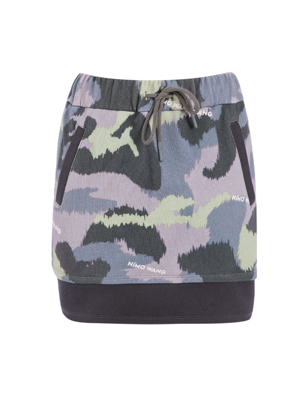 위장 A- 라인 치마 및 바지