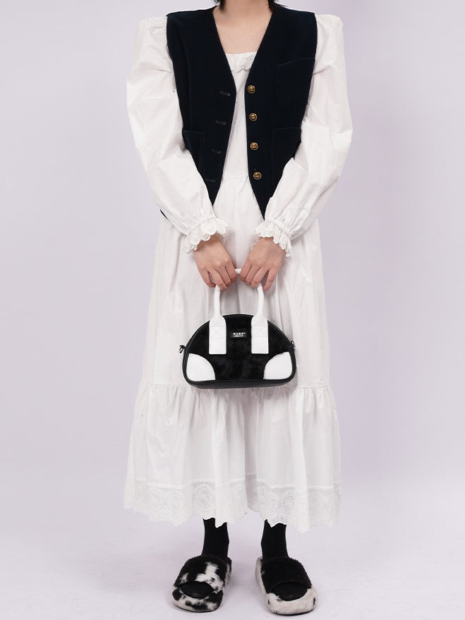 Halbkreis -Pelzbeutel