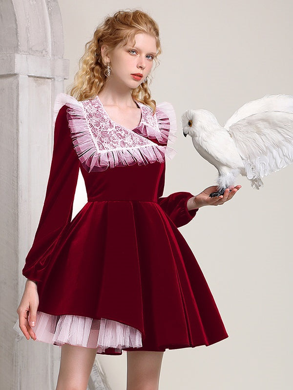 Samt -Laternenhülle Kleid