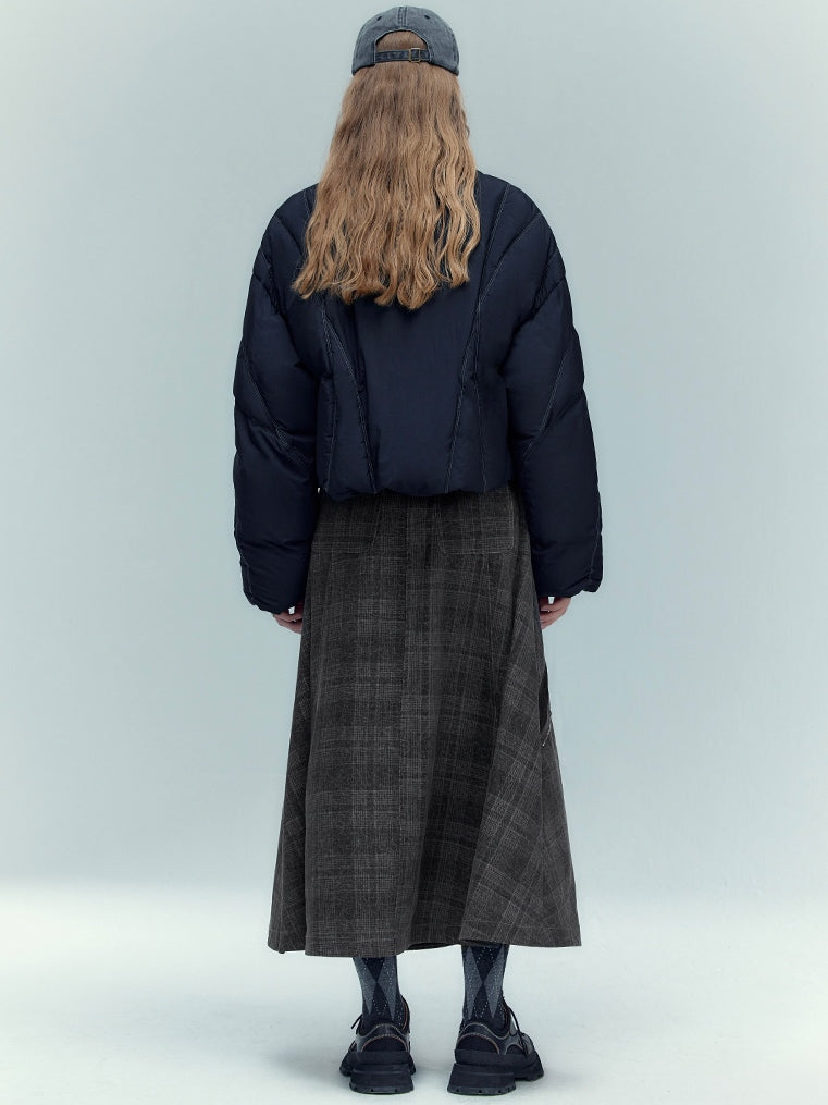 Lightweight Staggered Quilted Down Jacket