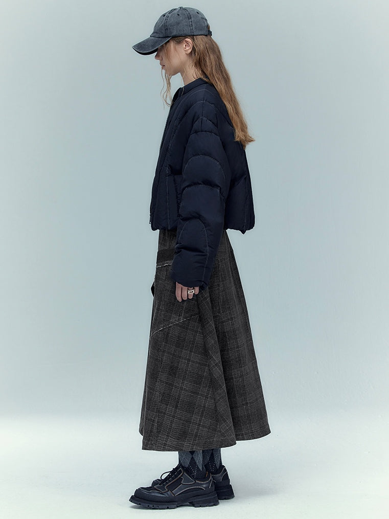 Lightweight Staggered Quilted Down Jacket