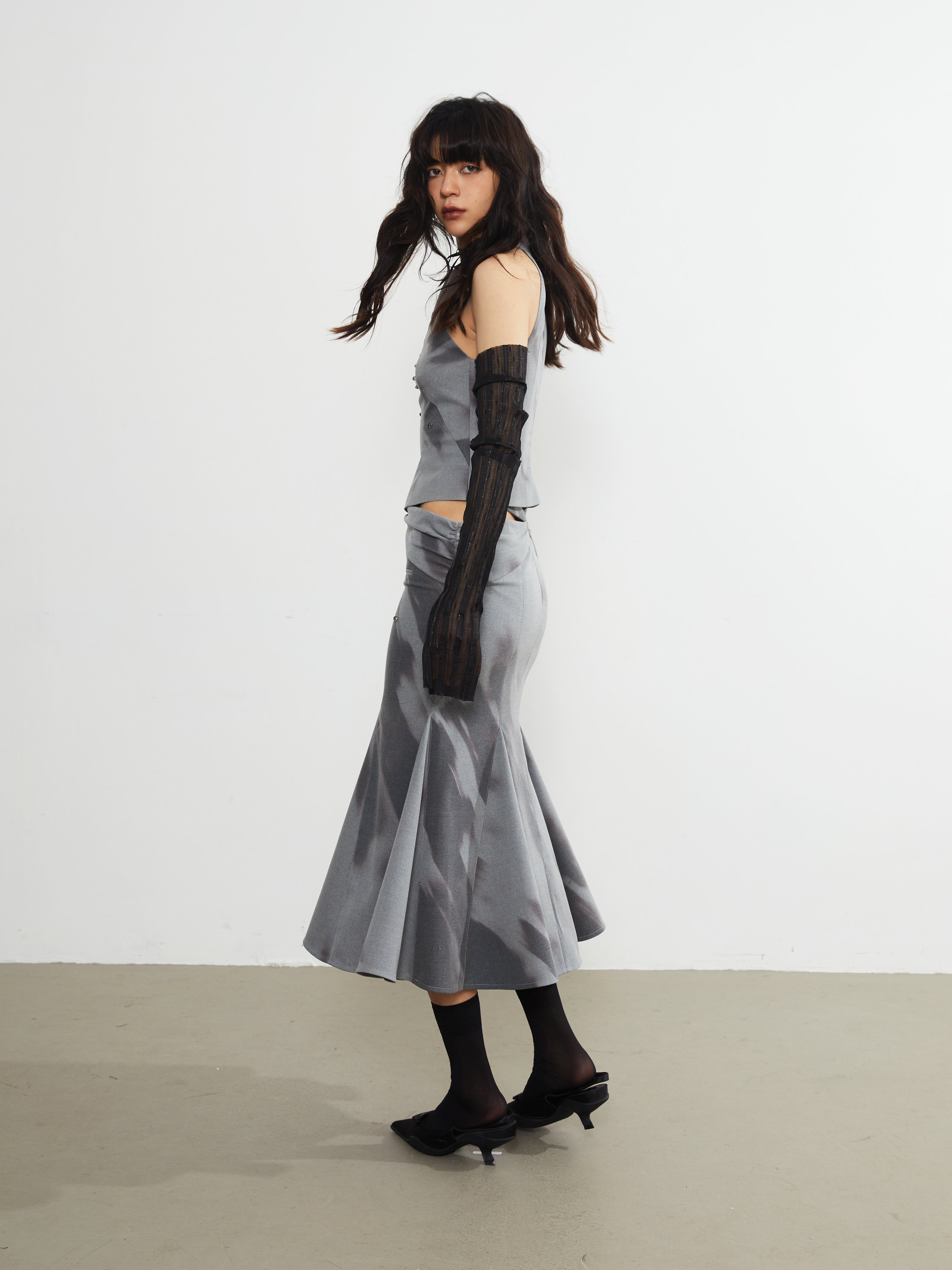 Printing PUNK HOLLOW SKIRT