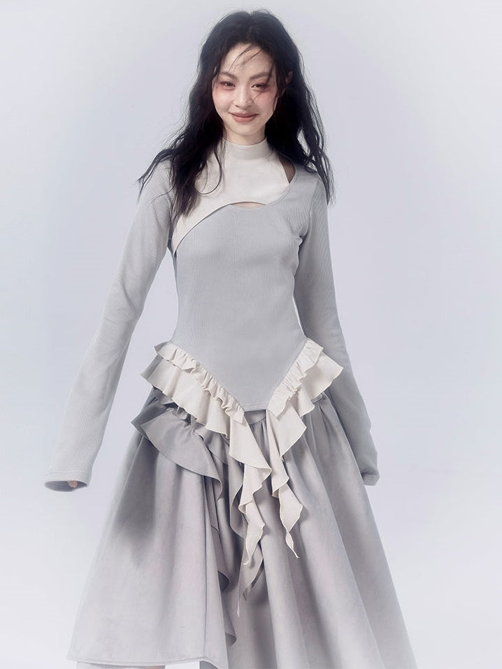 해체 된 프릴 탑