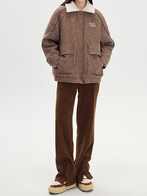 Knöchelschlitz -Kordhose