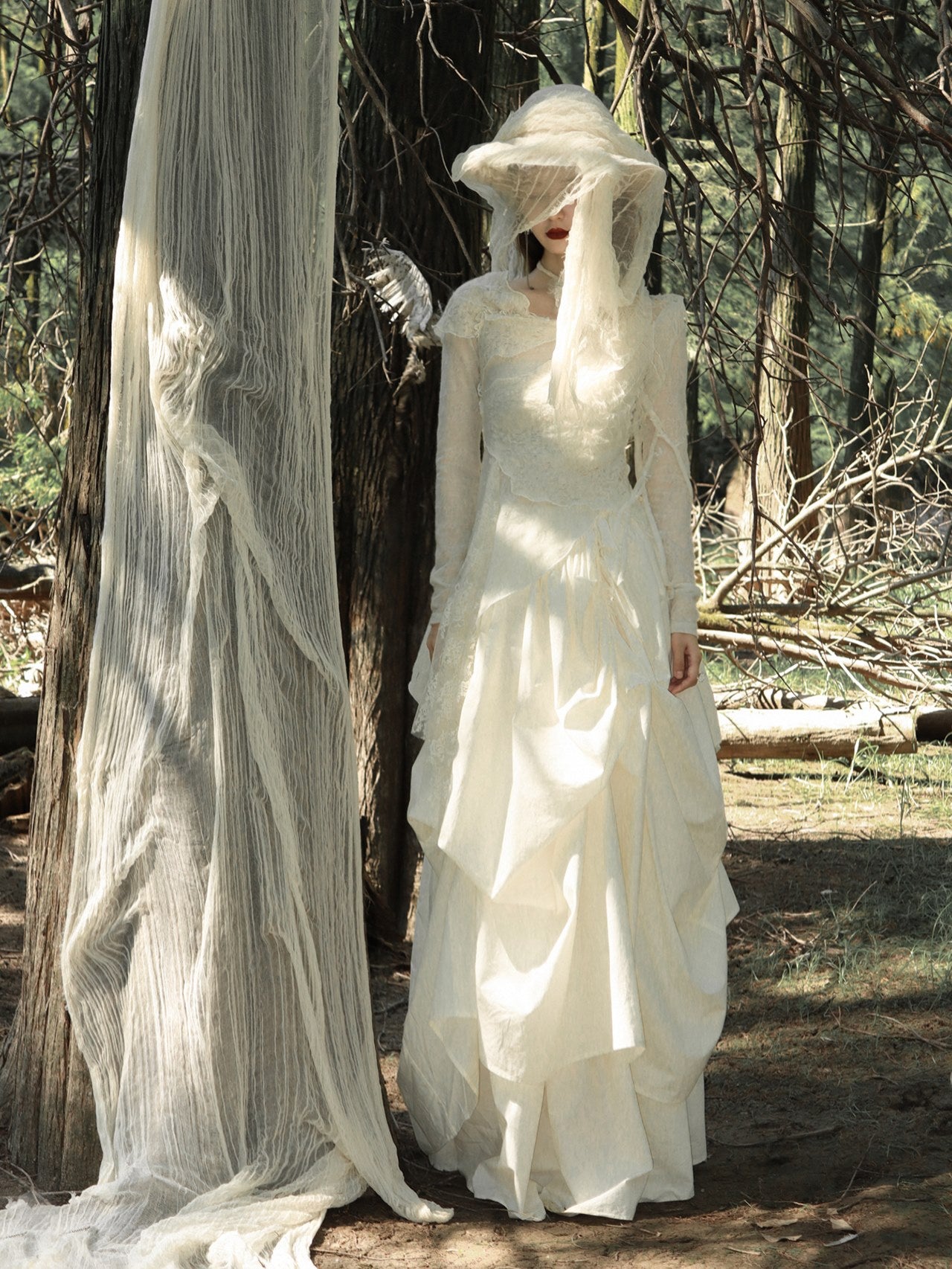 Niche Pleated Long Skirt