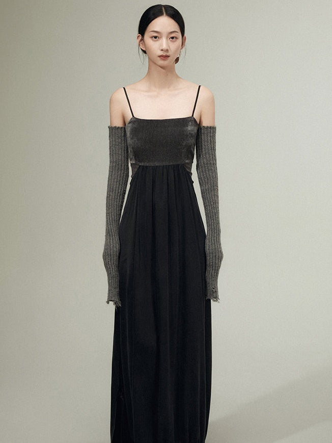 Hole Knit Long Arm Warmer