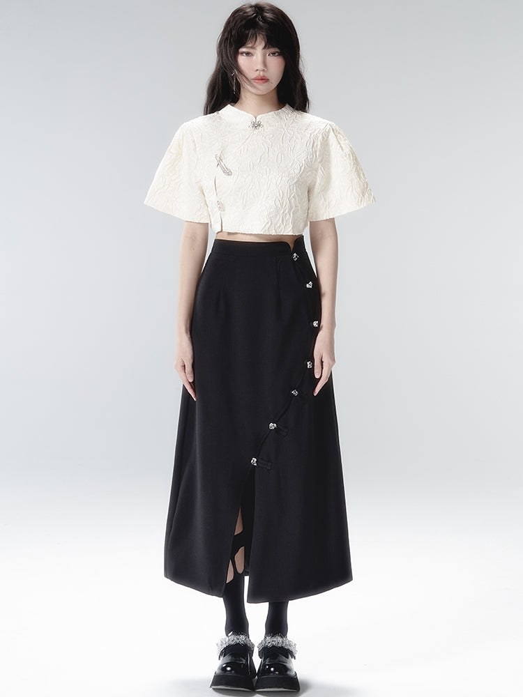 New CHINESE SHORT TOP & SKIRT