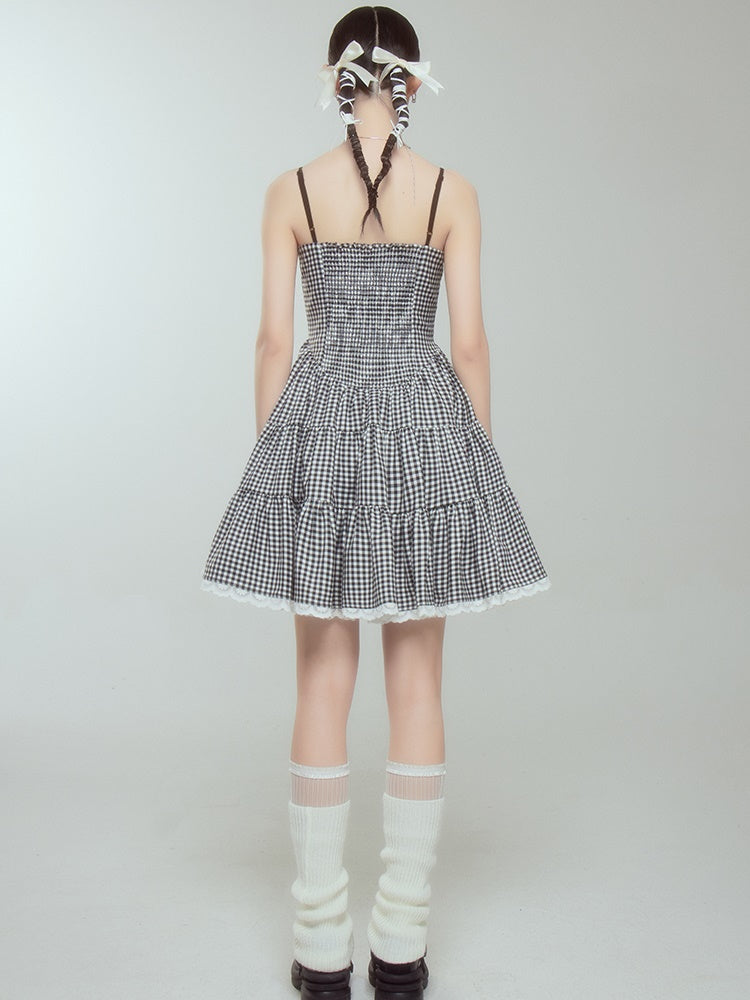 Retro gefälschte zweiteilige flauschige Camisole Ein Stück