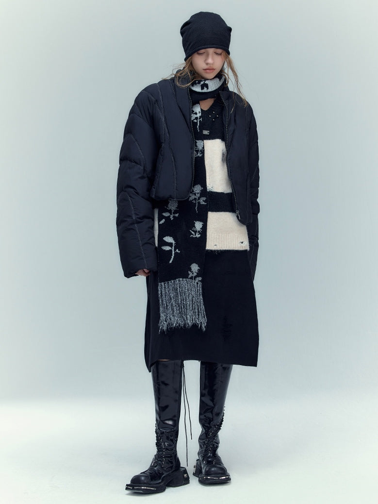 Lightweight Staggered Quilted Down Jacket