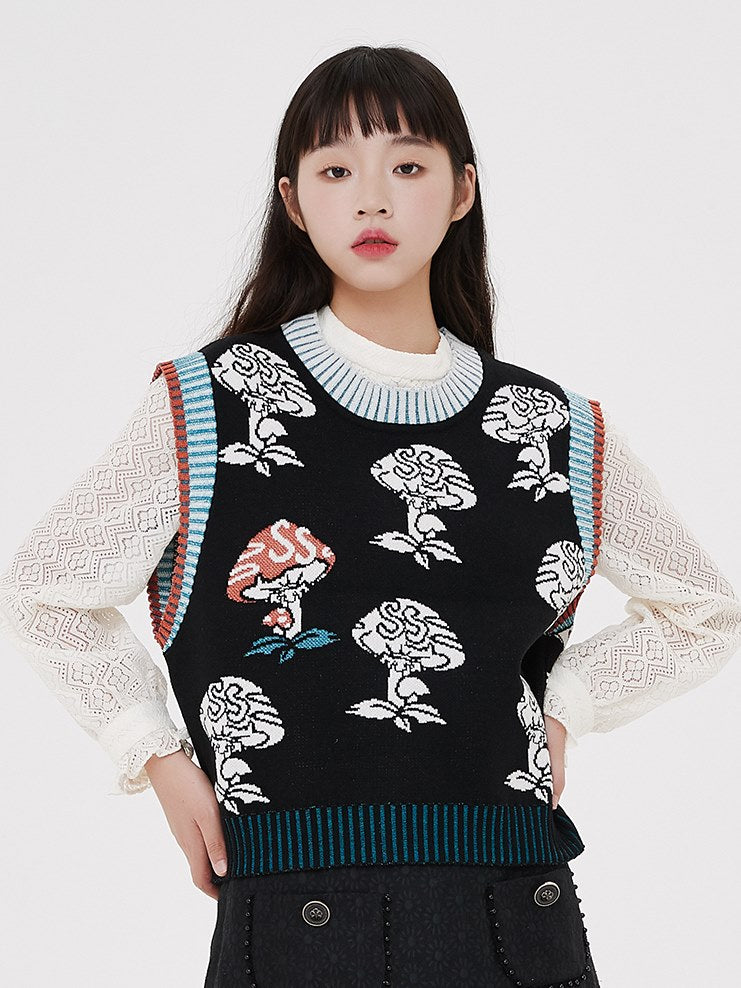 Pilzgestrickte Weste