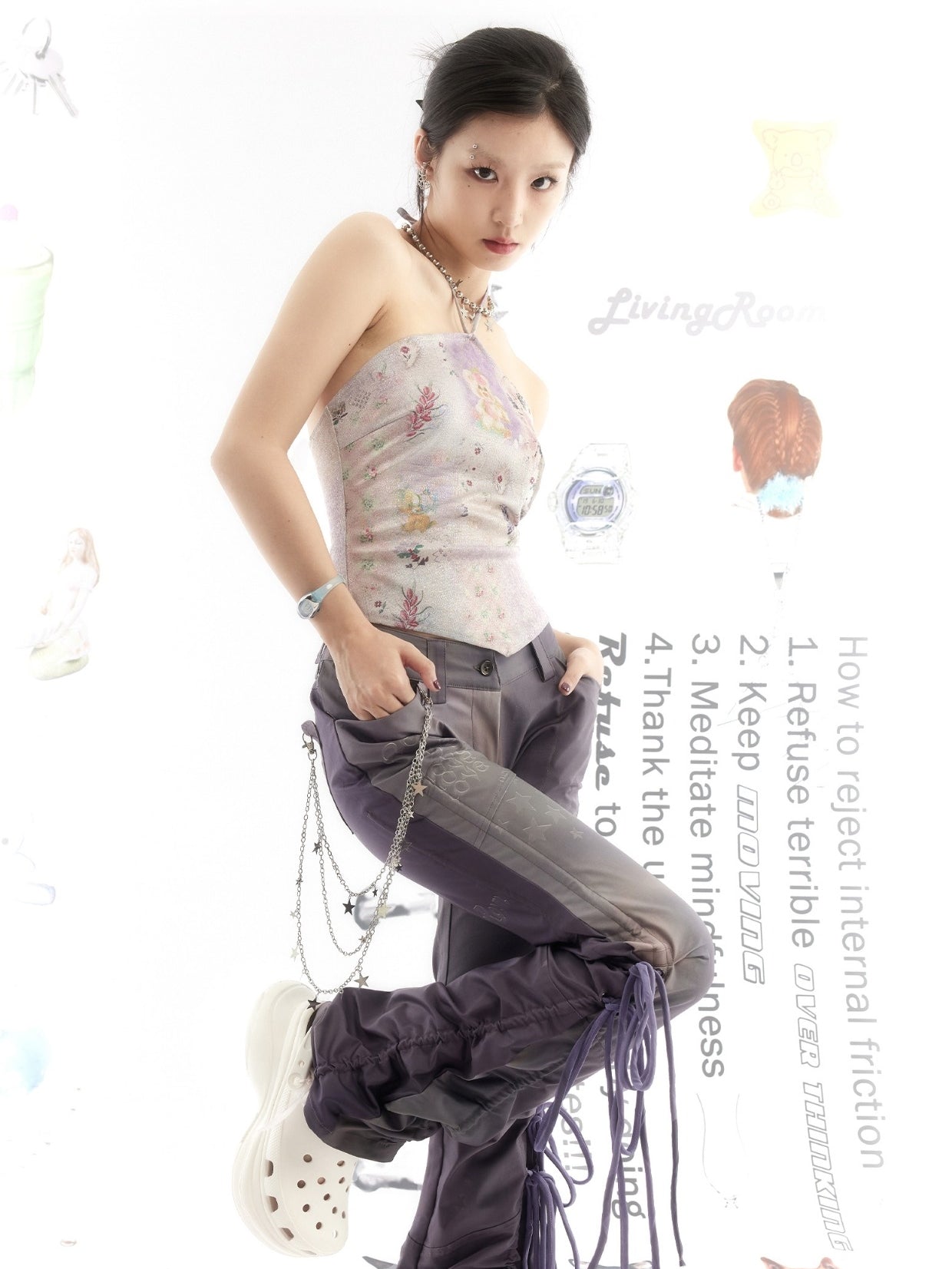 인쇄 된 고삐 스트랩 조끼