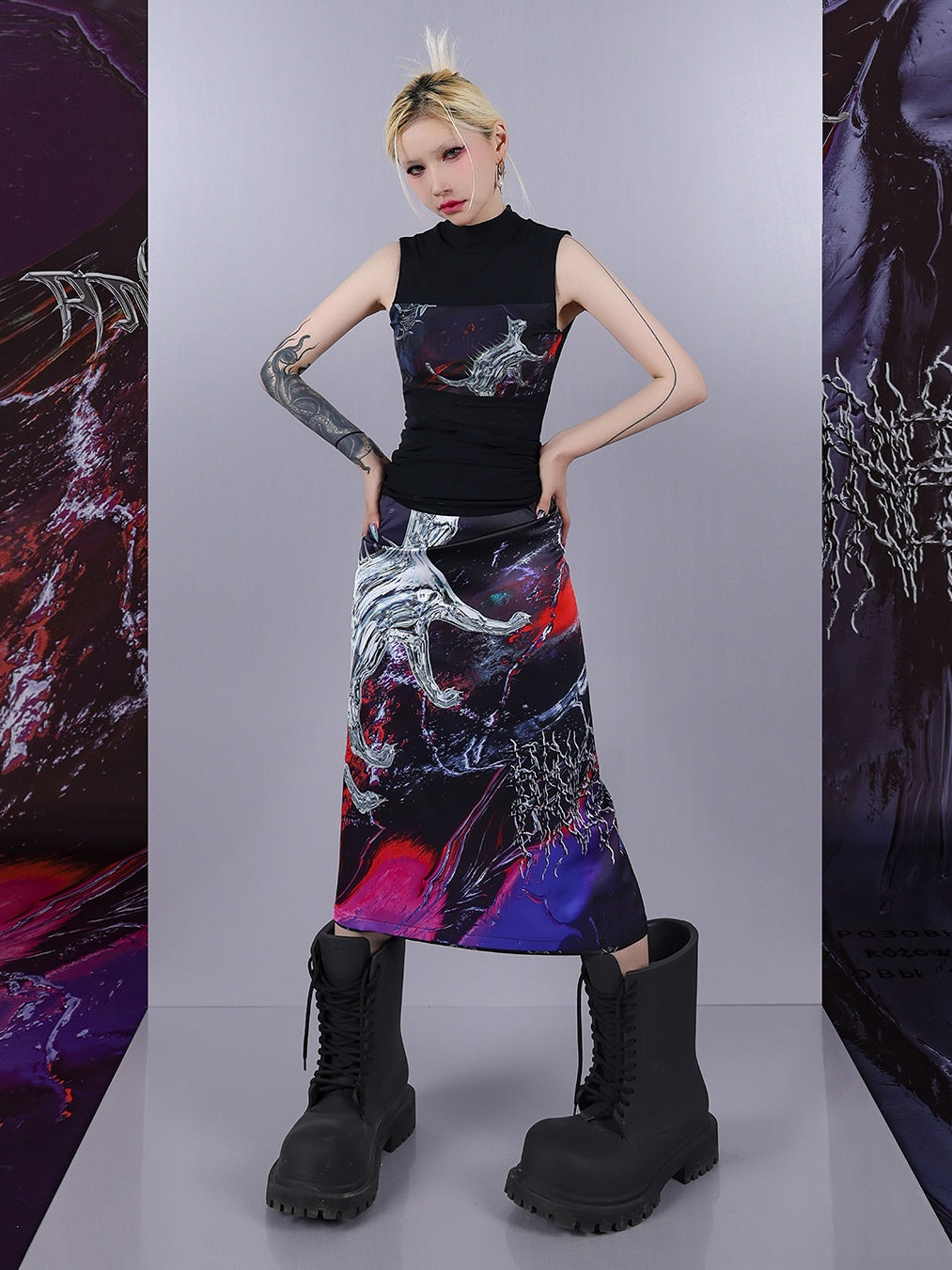 Reversible APRON SKIRT