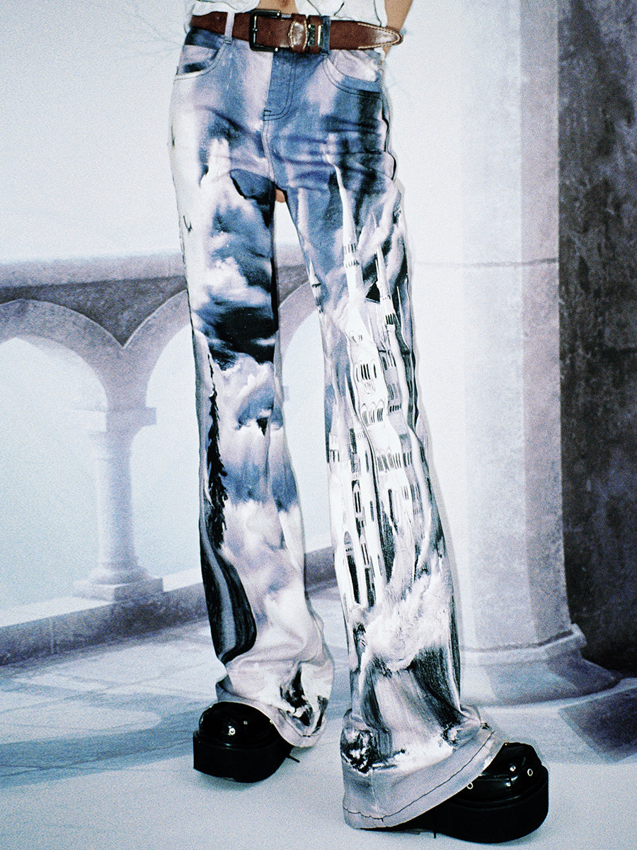 Tie-Dye Nichi Casual Wide-Leg Pants