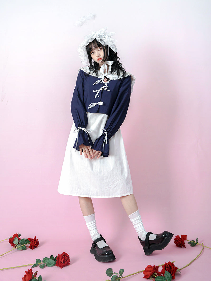 BOW TIE JACQUARD SUNSCREEN LONG-SLEEVED JACKET