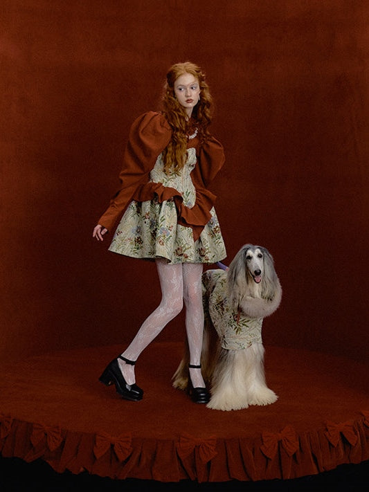 Strap Retro JACQUARD Dress & Leg of Lamb Shirt