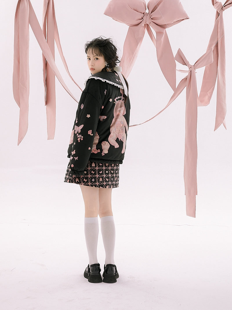 Lace Eerie Velvet Cotton Blouson