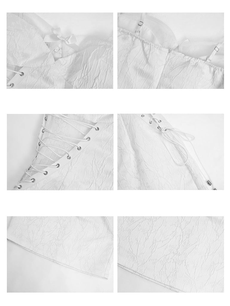 Strap Jacquard Slim Sling Dress