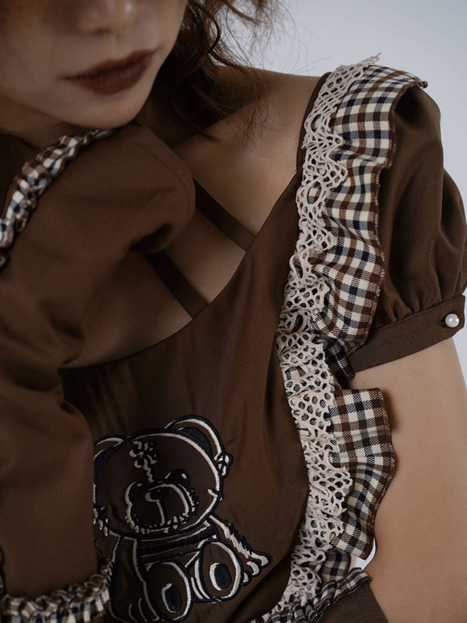 Puff Sleeve Short Top & Arm Warmer