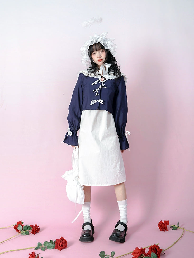 BOW TIE JACQUARD SUNSCREEN LONG-SLEEVED JACKET