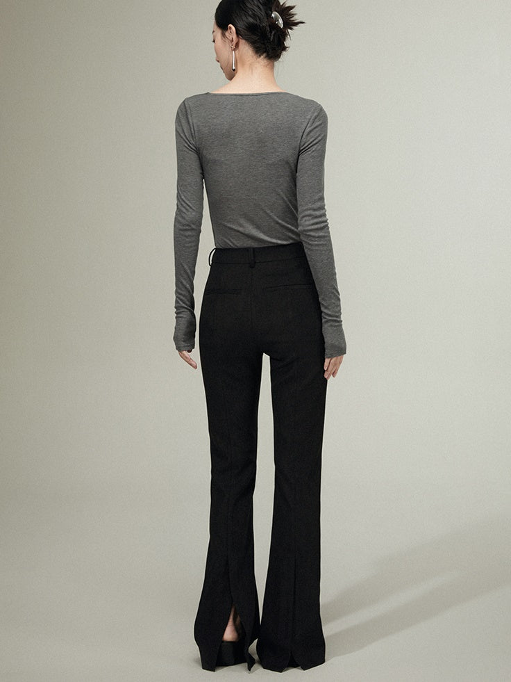 Split -Linie leicht ausgestellte Hose