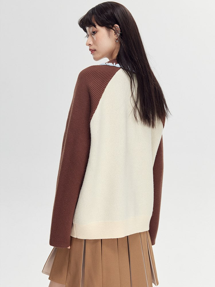 아가일 니트 재킷