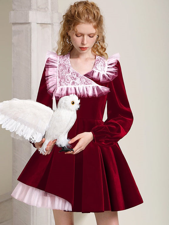 Samt -Laternenhülle Kleid