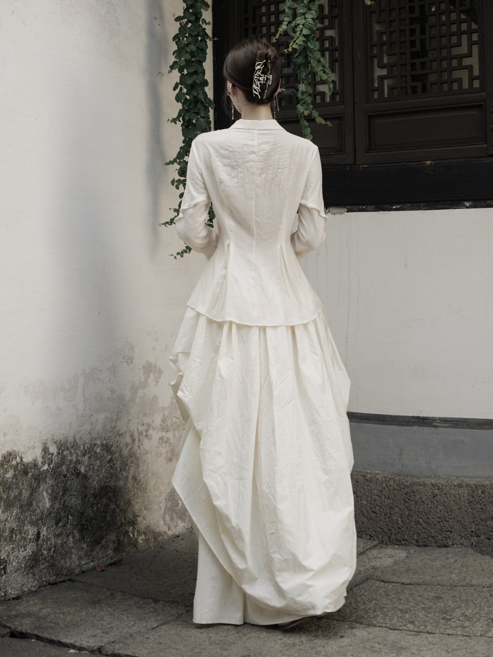 Niche Pleated Long Skirt