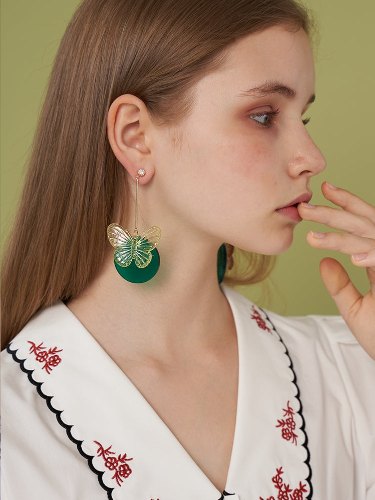 투명한 나비 귀걸이