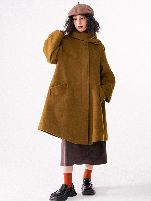 Mid-Length Woolen Coat