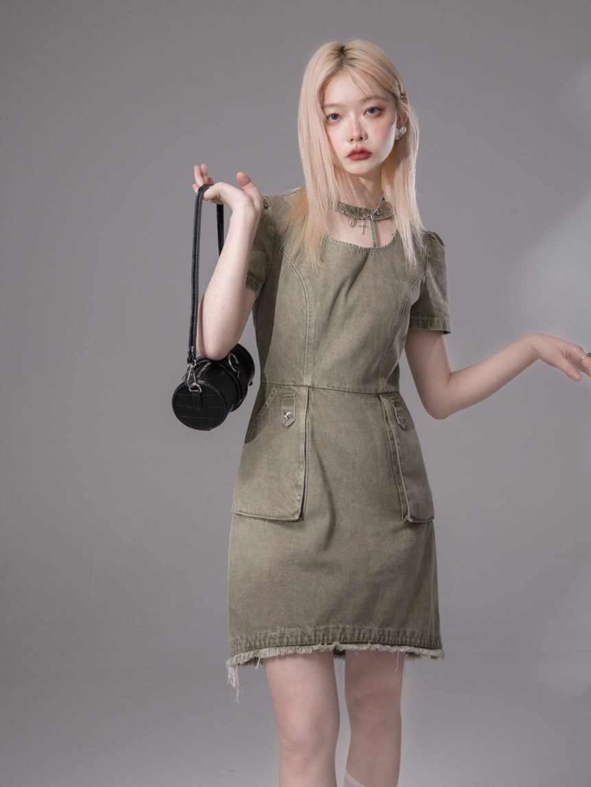 Dreidimensionales Taschen-Jeans-Einteiler