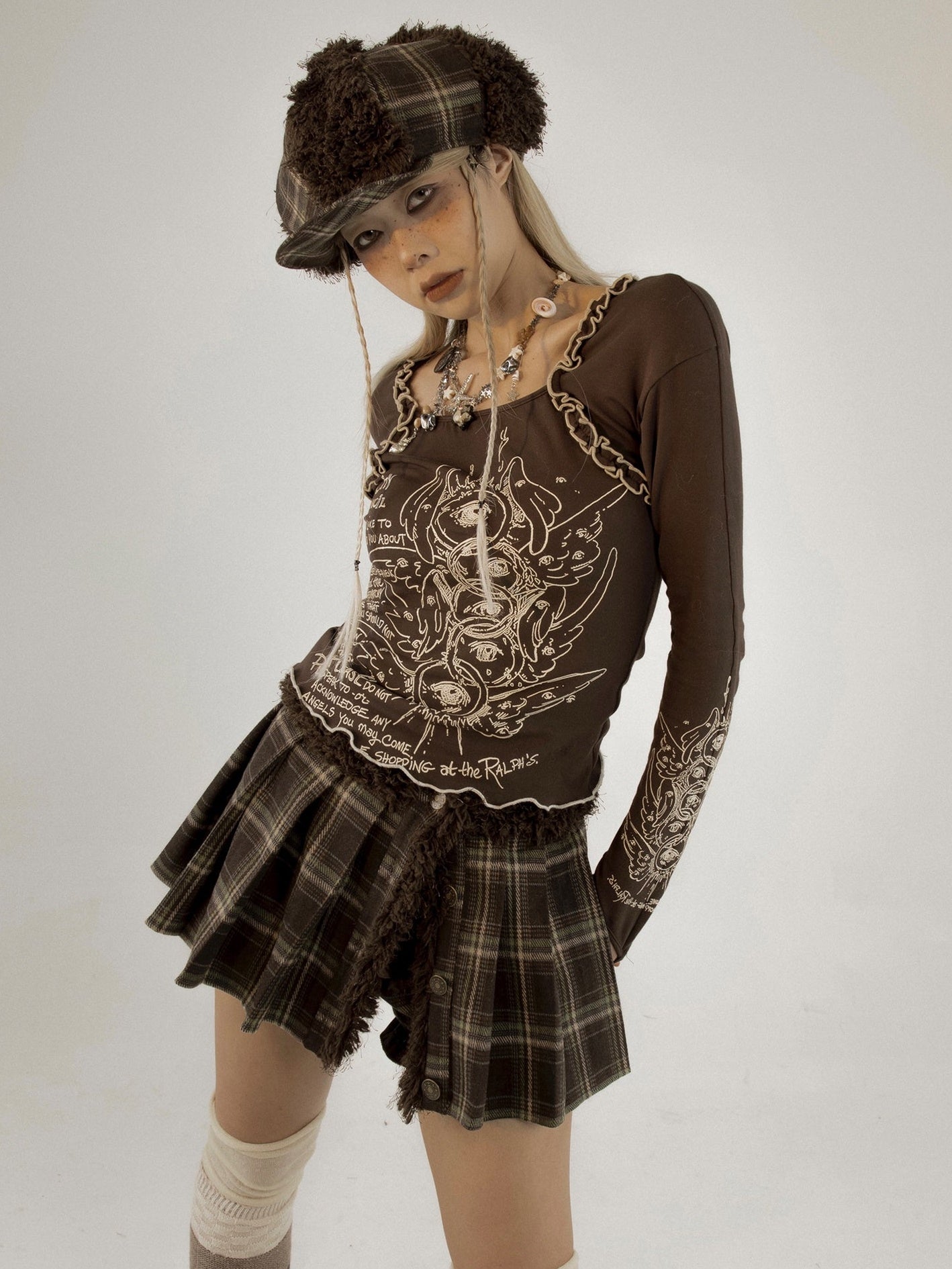 Slim Knitted Printed Bottoming Shirt