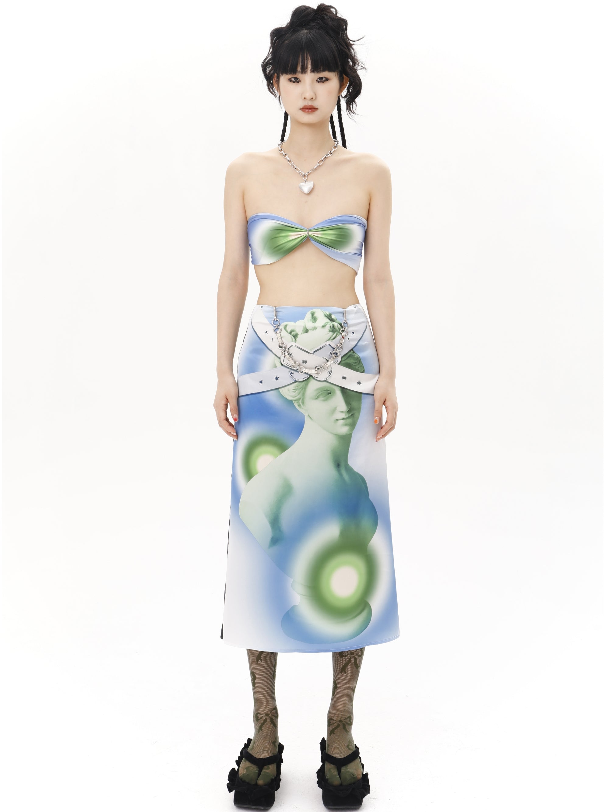 Écharpe imprimée Retro Y2K