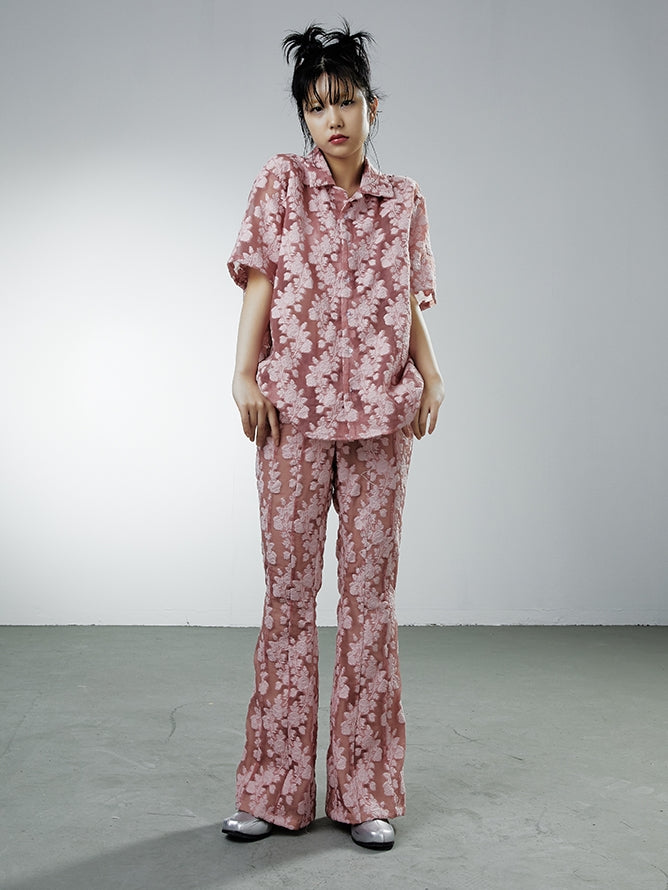 Durchscheinend lose Kurzarmhemd