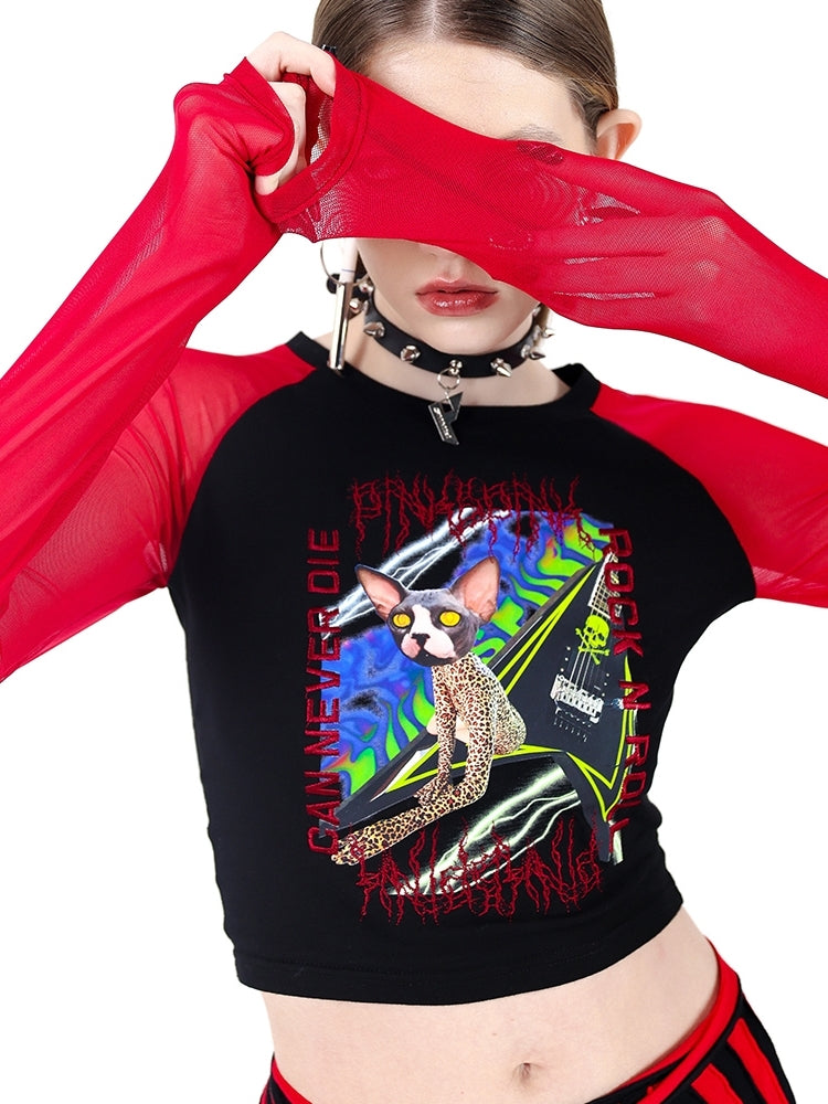 T-Shirt mit Maschenhülsenboden