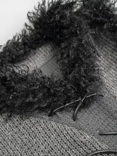 Plüsch dreidimensionale Design-Strickpulloverweste