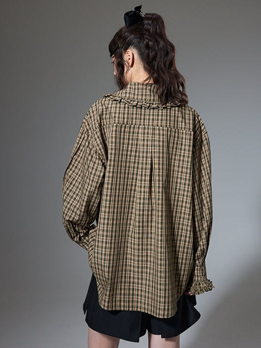 Multi-Layered Ruffled Doll Collar Shirt