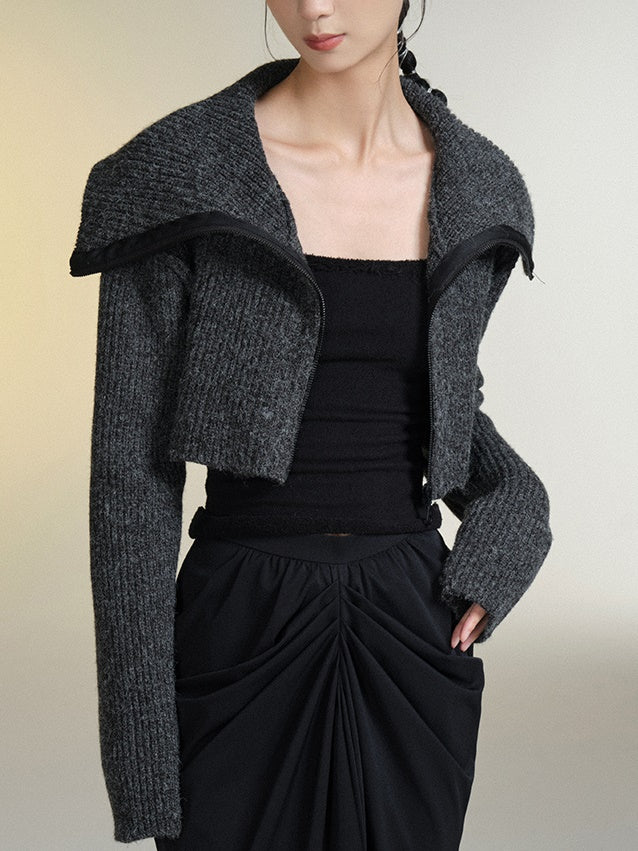 Ultra-Short Knitted Cardigan