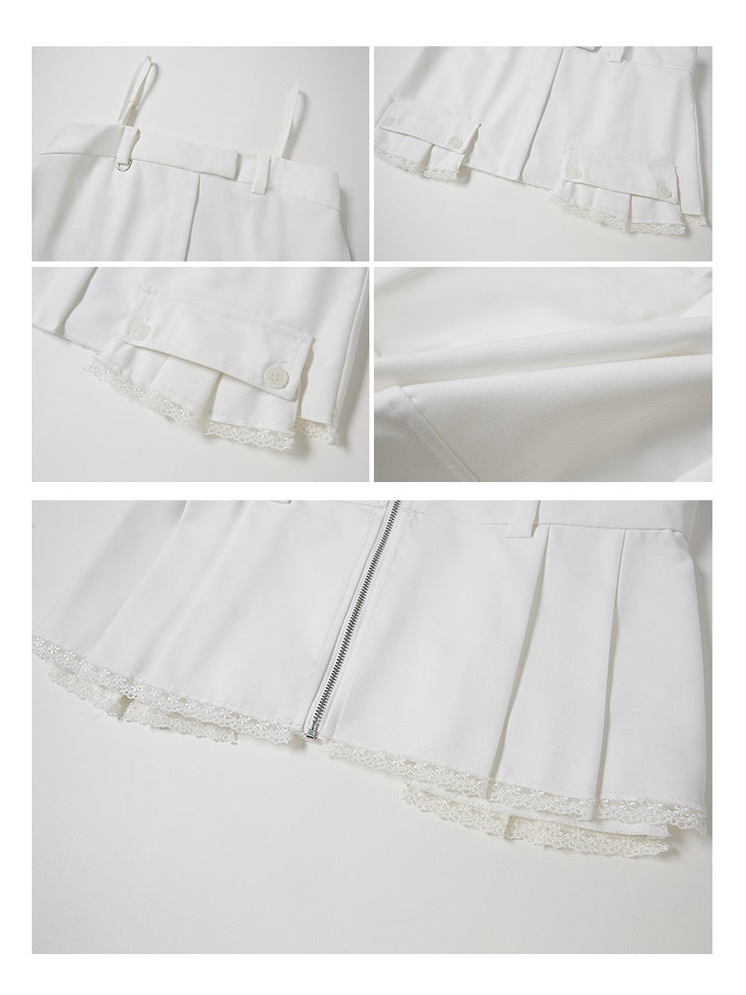 밑단 레이스 짧은 캠리솔