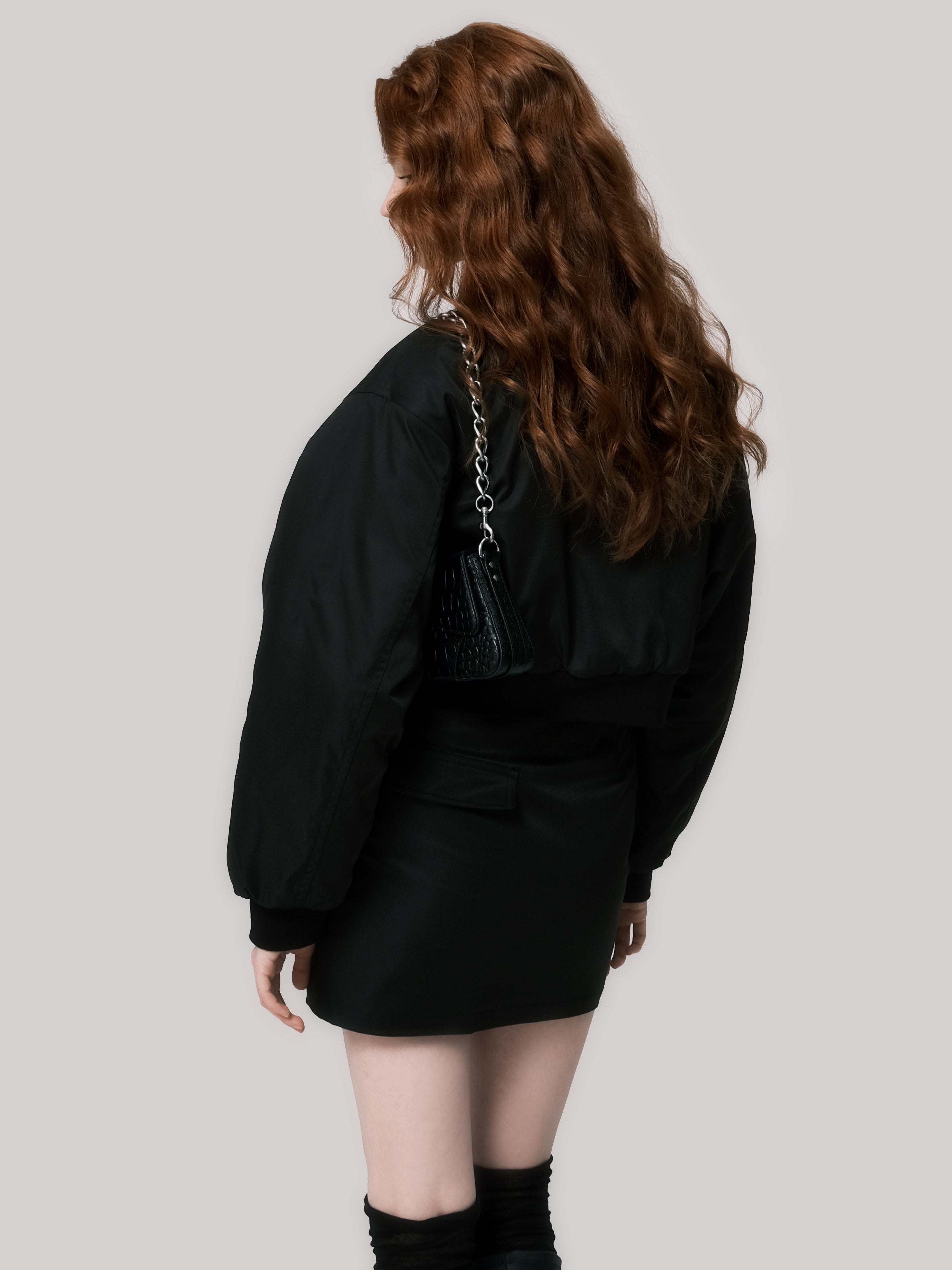 Jacket et jupe courte de baseball matelassé