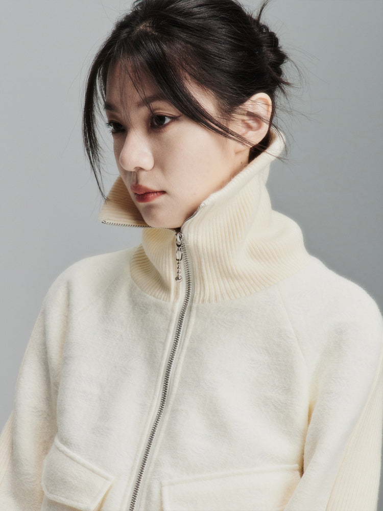 Feather Textural Knittde Jacket