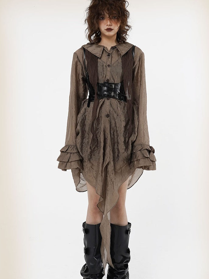 케이크 소매 셔츠