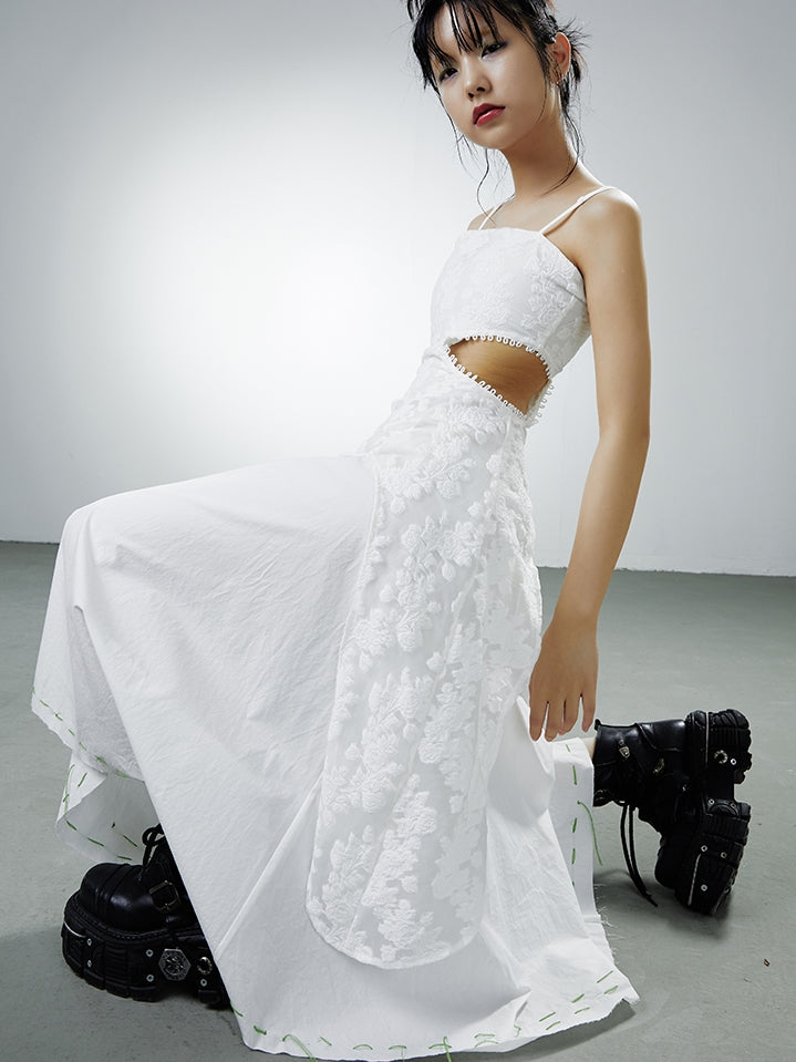 Robe à suspension irrégulière à double couche