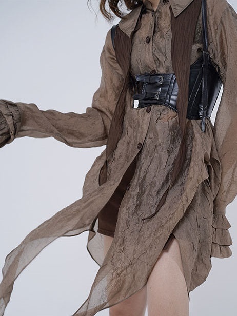 케이크 소매 셔츠